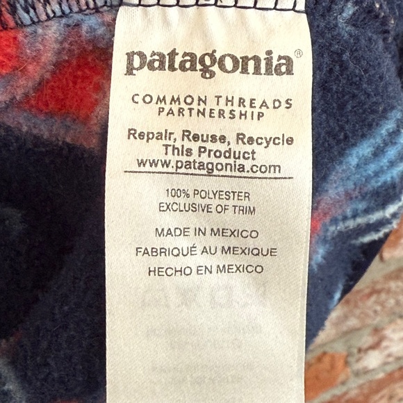 Patagonia Synchilla Snap-T Fleece Pullover Aloha Rickshaw Print Size Large - Picture 5 of 7